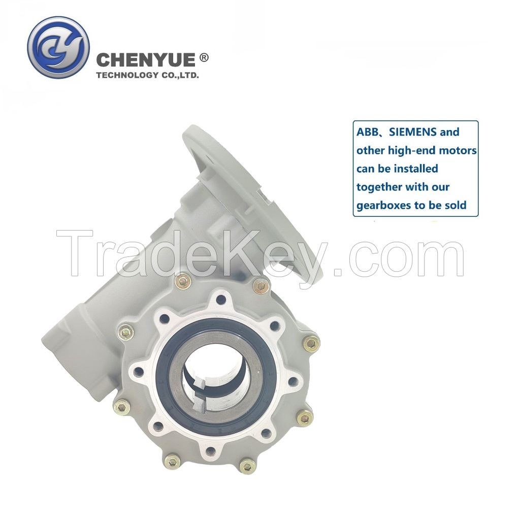 CHENYUE Large Output Bore Worm Gearbox CYWF 70 Input 35mm Output 70mm Ratio 5:1/100:1 Torque 200-647N.m Engine 7.5Kw Free Maintenance