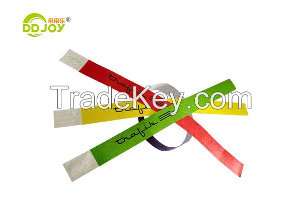 Cheap events &amp; party supplies bracelet custom paper tyvek wristbands