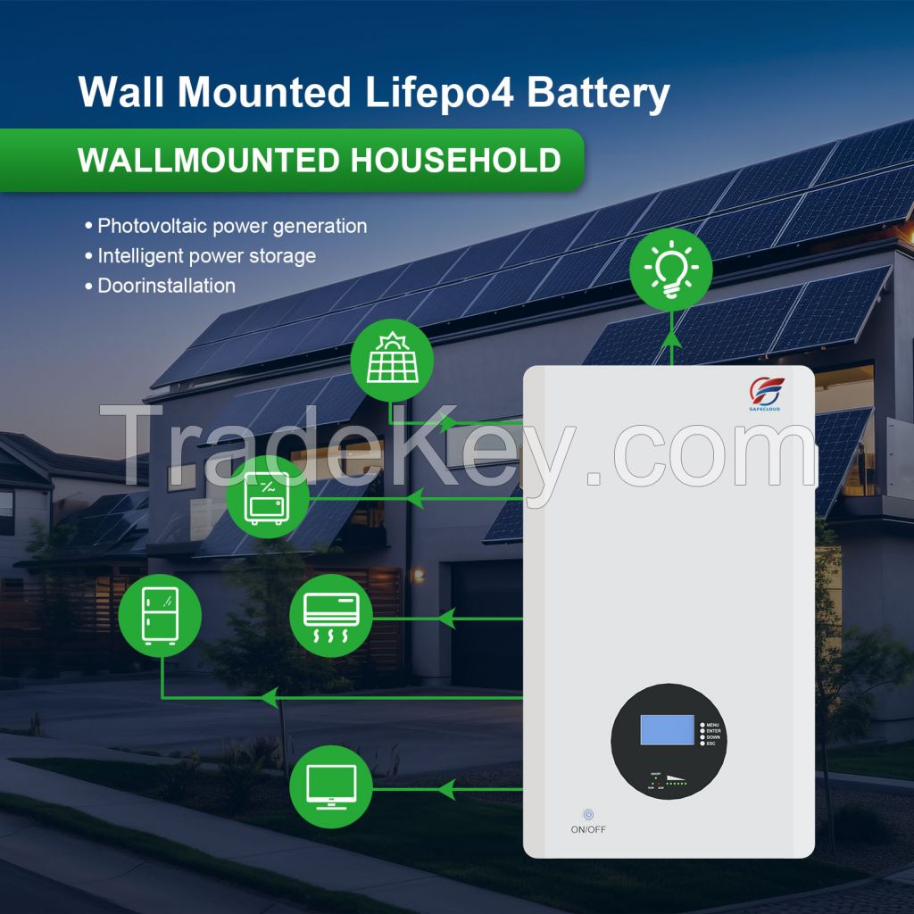 Customized 5kw 10kw 15kwBattery 48v Solar Energy 100ah 200ah 230ah 300ah Lithium Wall Battery Lifepo4 Pack 51.2 Volt Power Wall