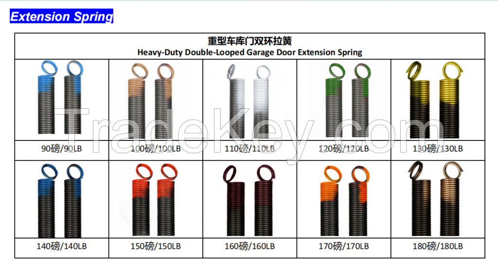 82B High Carbon Manganese Steel Spring electrophoresis Garage door Flexible Tension Spring