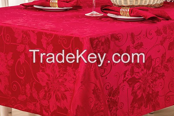 Red Christmas tablecloth