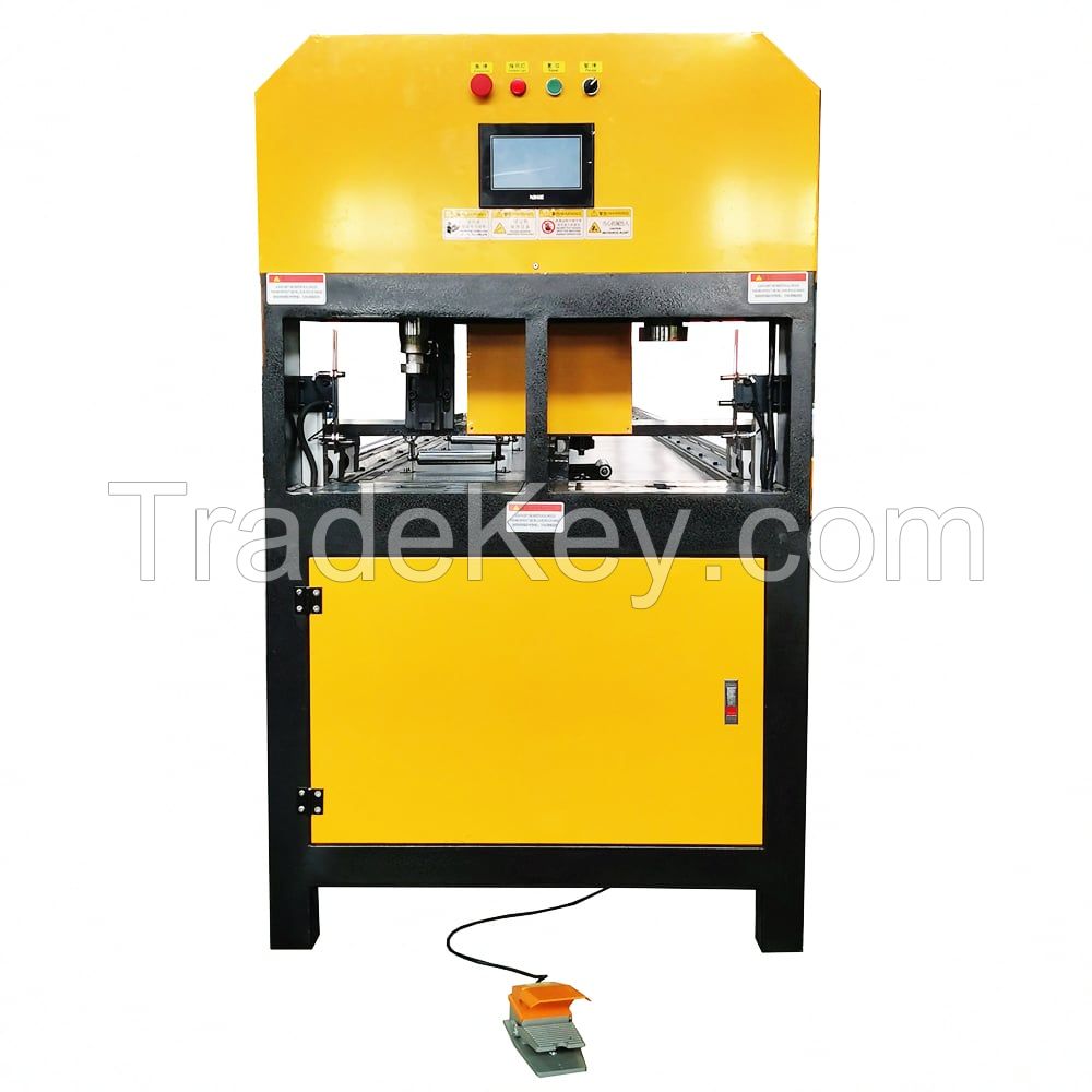 Two Workstations CNC Pipe Hole Punching Machine