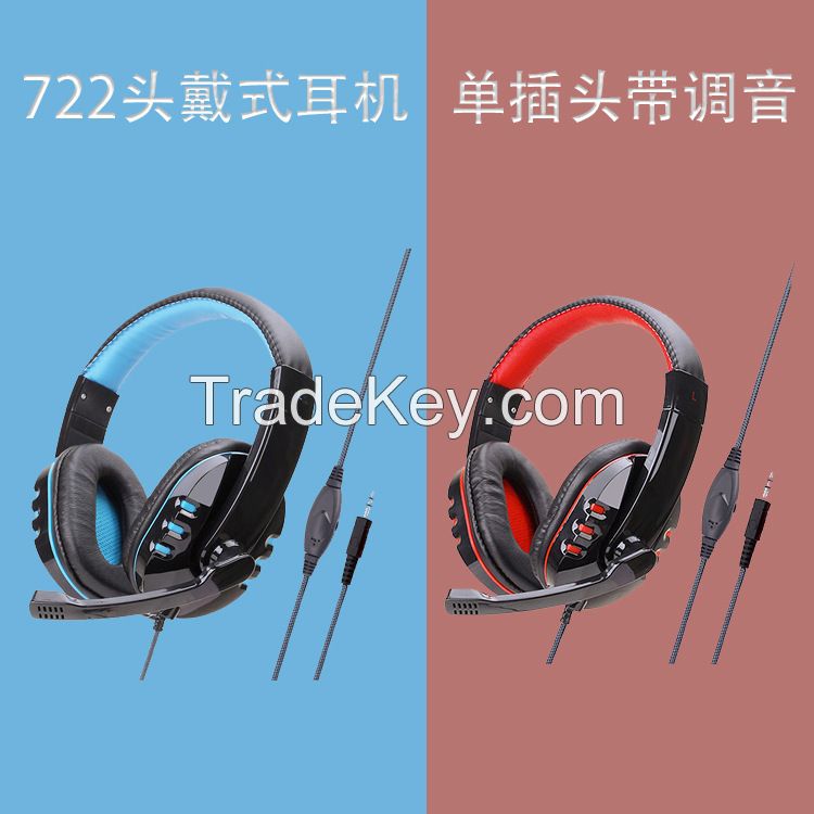 Cross-border  Internet cafe explosive H series 722 computer  gaming headset