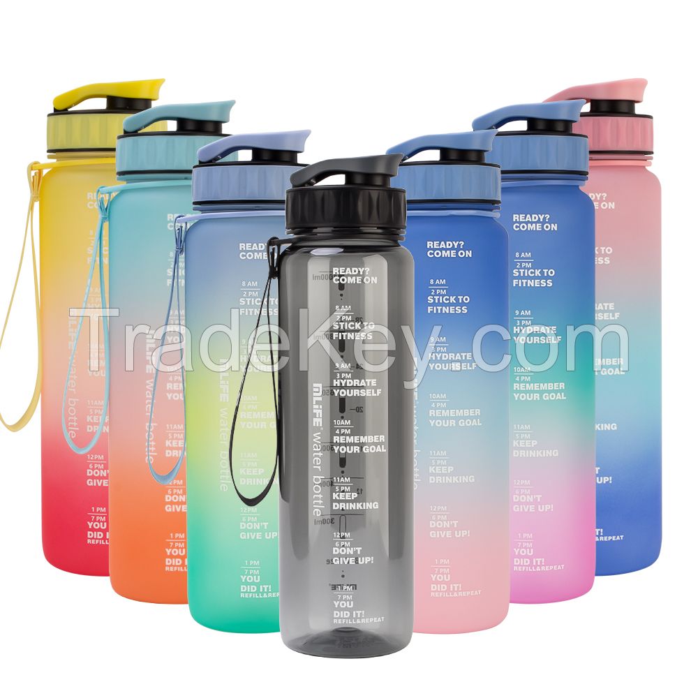 Tritan BPA-free reusable plastic water bottle