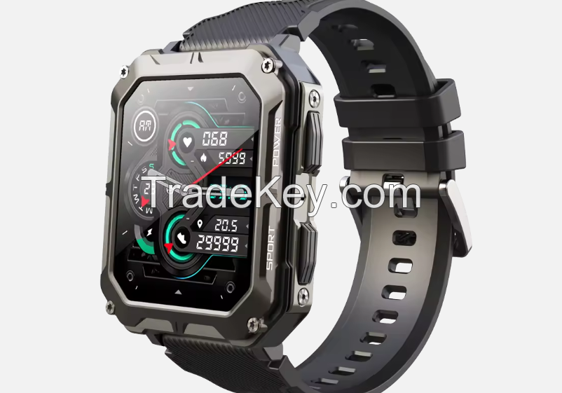 2023 Outdoor Smart Watch For Men Bt Call Ip68 Waterproof Large Memory Outdoor Sports Smartwatch 380mah Large Battery