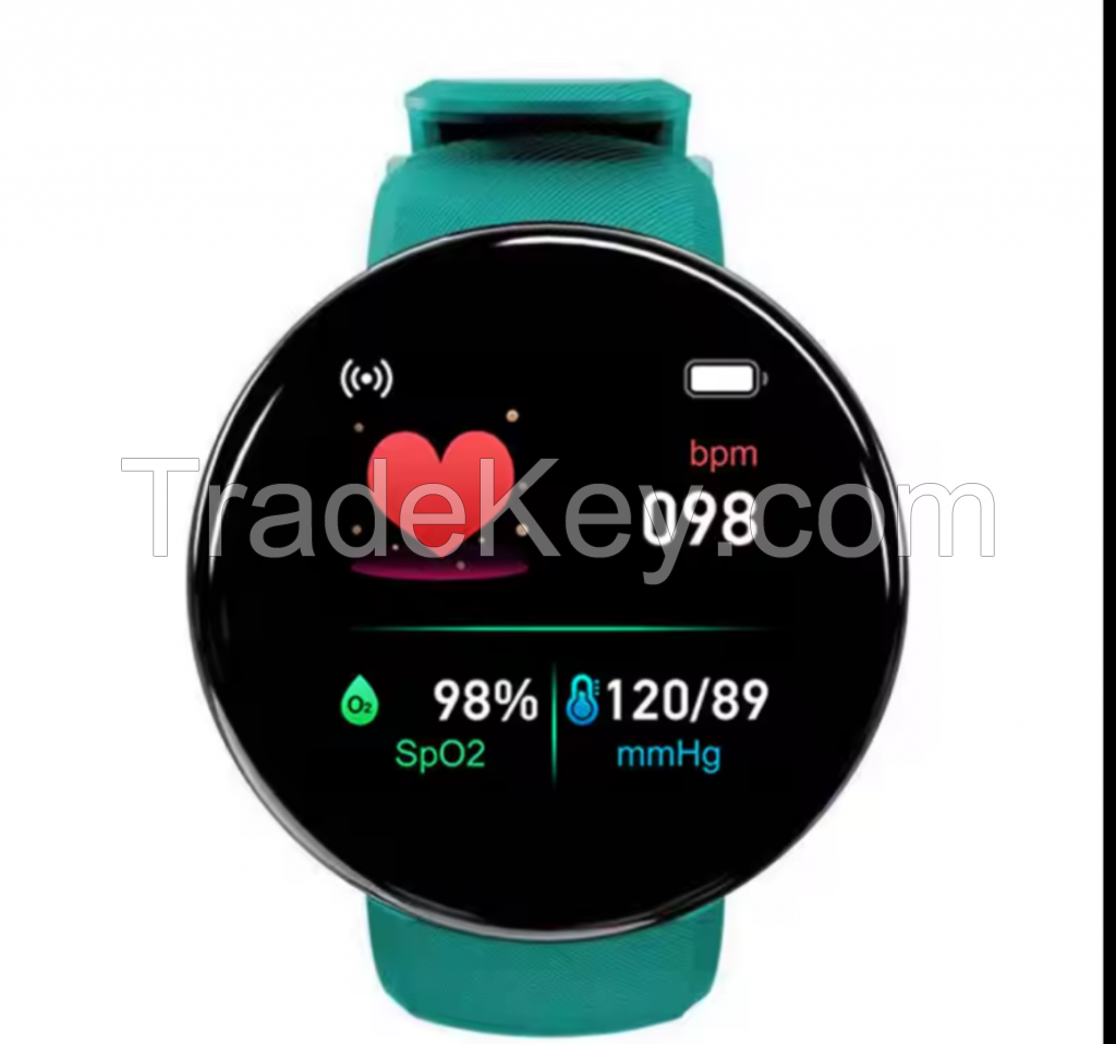 D18 smart watch men heart rate BT smartwatch blood pressure round fitness sleep tracker smart watch women for android ios