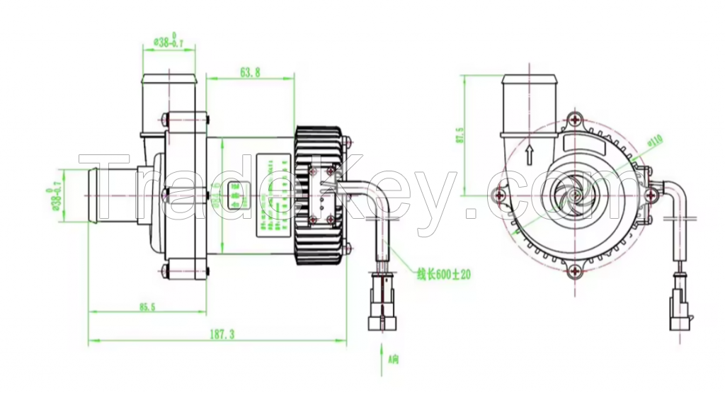 24V automobile Cooling Pump water pumps electronic water pump for electric bus and new Energy Vehicl