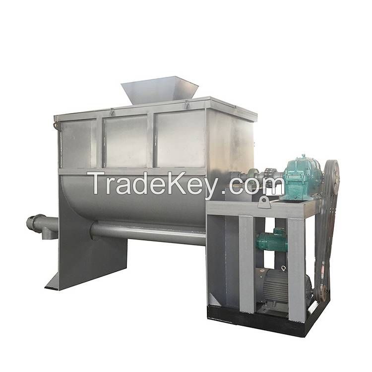 Industrial SS304 Horizontal Ribbon Mixer Cement Powder Blender Machine