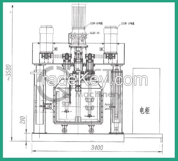 JCT Acidic/Neutral Silicone Sealant AB Glue Mixer Production Line Turnkey Project Equipments Triple Shaft Mixer Disperser