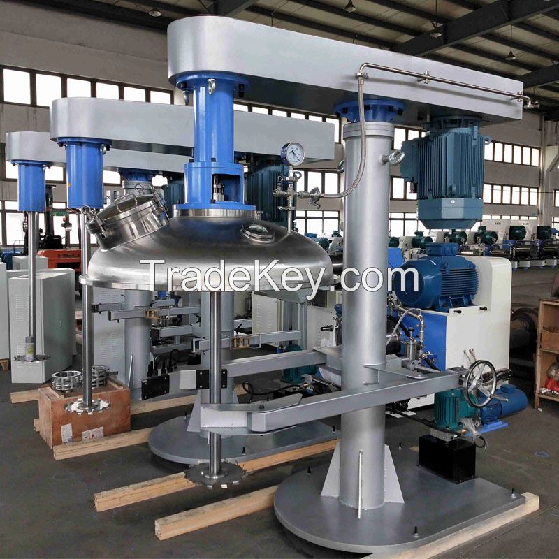 vacuum dual shaft high speed disperser color paint wall mix machine paint disperser mixer