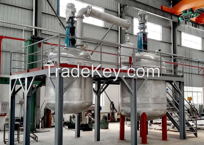 Alkyd Resin Production Line Automated Jacketed Reactor with Condenser Vacuum Mixing Tank Export To Europe, America, Middle East High Quality Reaction Vessel with CE Certification