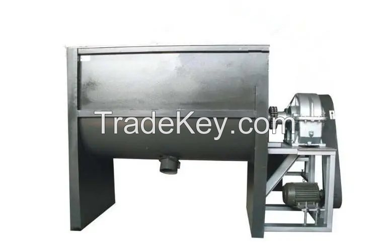 Industrial Double Horizontal Ribbon Blender Mixer Mixing Machine Dry Food Powder Set Bottom Discharge Machine