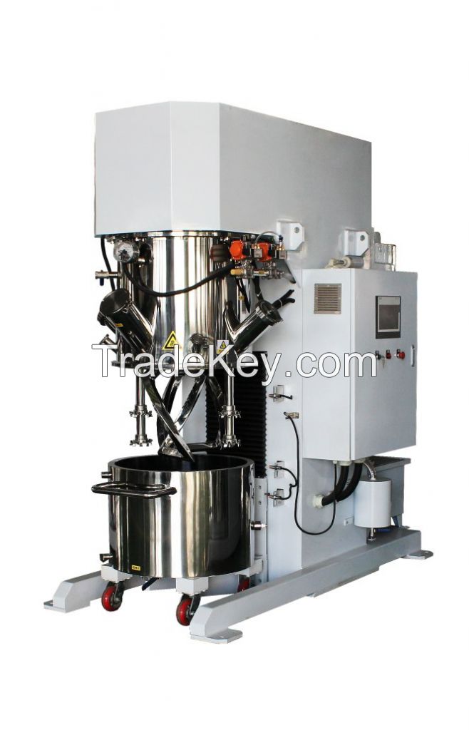 5L-2000L Chemical Battery Slurry Carbon Nanotubes Vacuum Planetary Mixer Lithium Battery Materials Dual Shaft Mixer