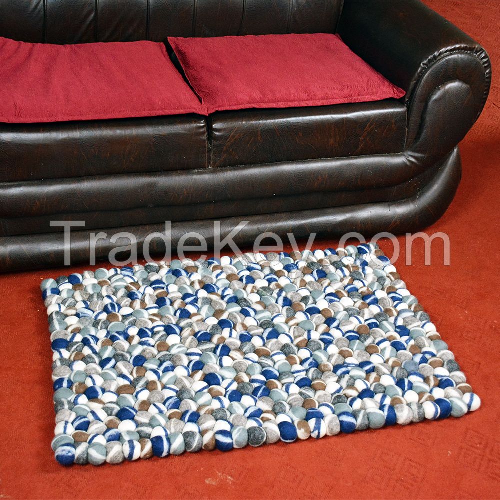 Woolen Felt Pebble Rug