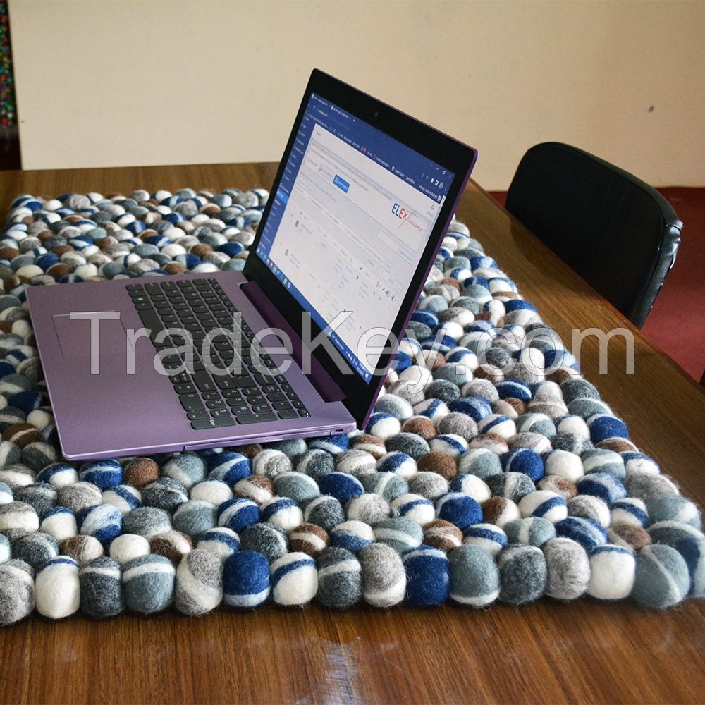 Woolen Felt Pebble Rug