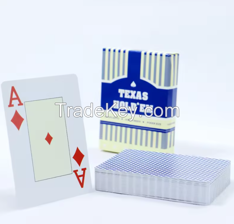 Custom printed premium plastic big character waterproof poker playing card printing make pvc anti break durable playing cards