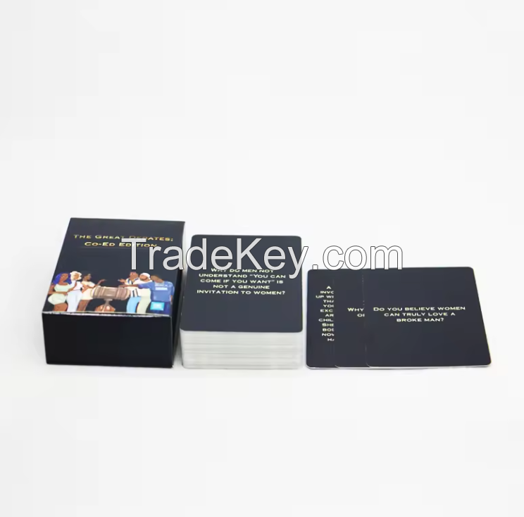 Custom debate card game for men and women factory Printing conversation game cards