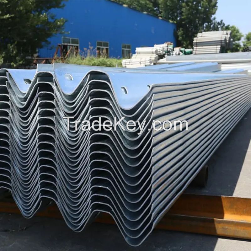 China factory road road high quality galvanized double wave guardrail three wave guardrail z column