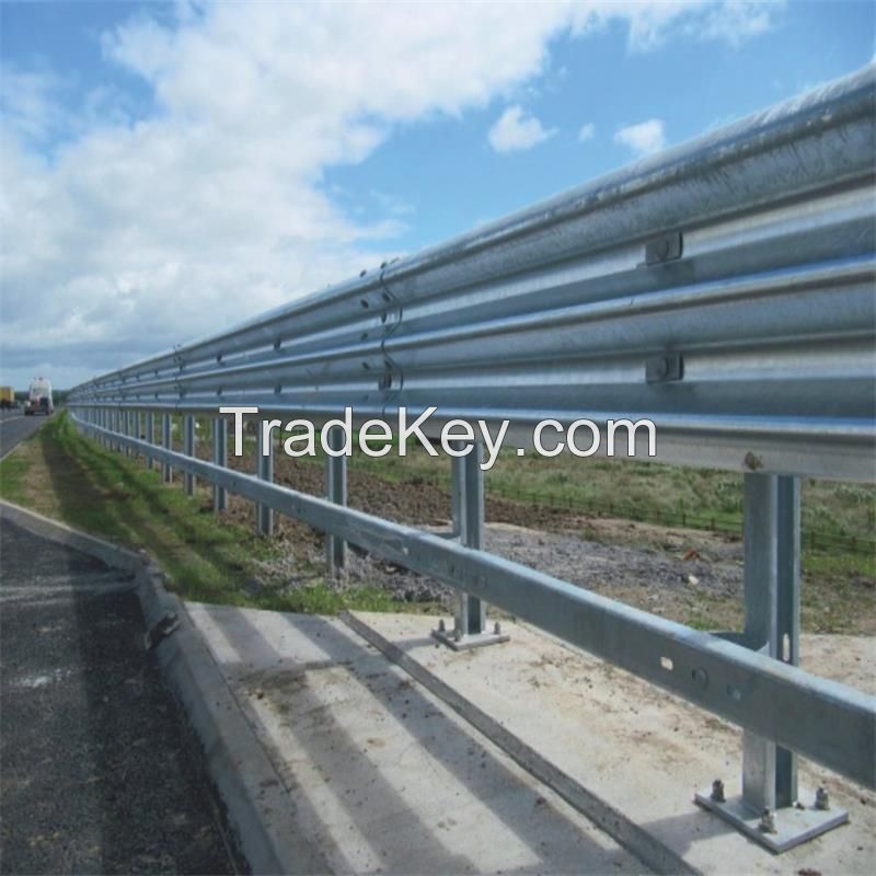 China factory road road high quality galvanized double wave guardrail three wave guardrail z column