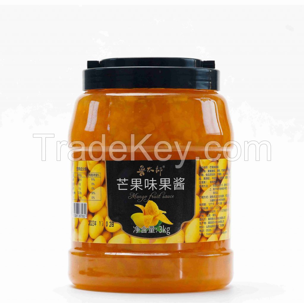 Mango Fruit Jam Puree Pulp Jam 3kg bottles for Baked Beverage