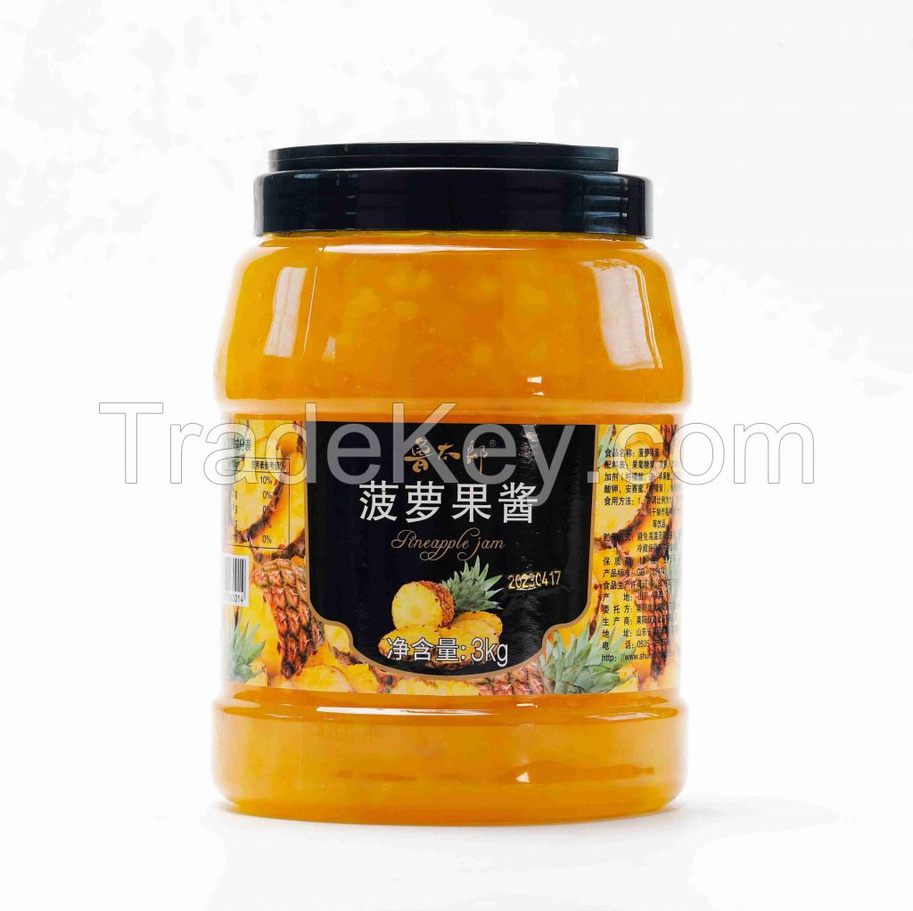 Pineapple Fruit Jam 3kg bottles Puree Pulp Jam