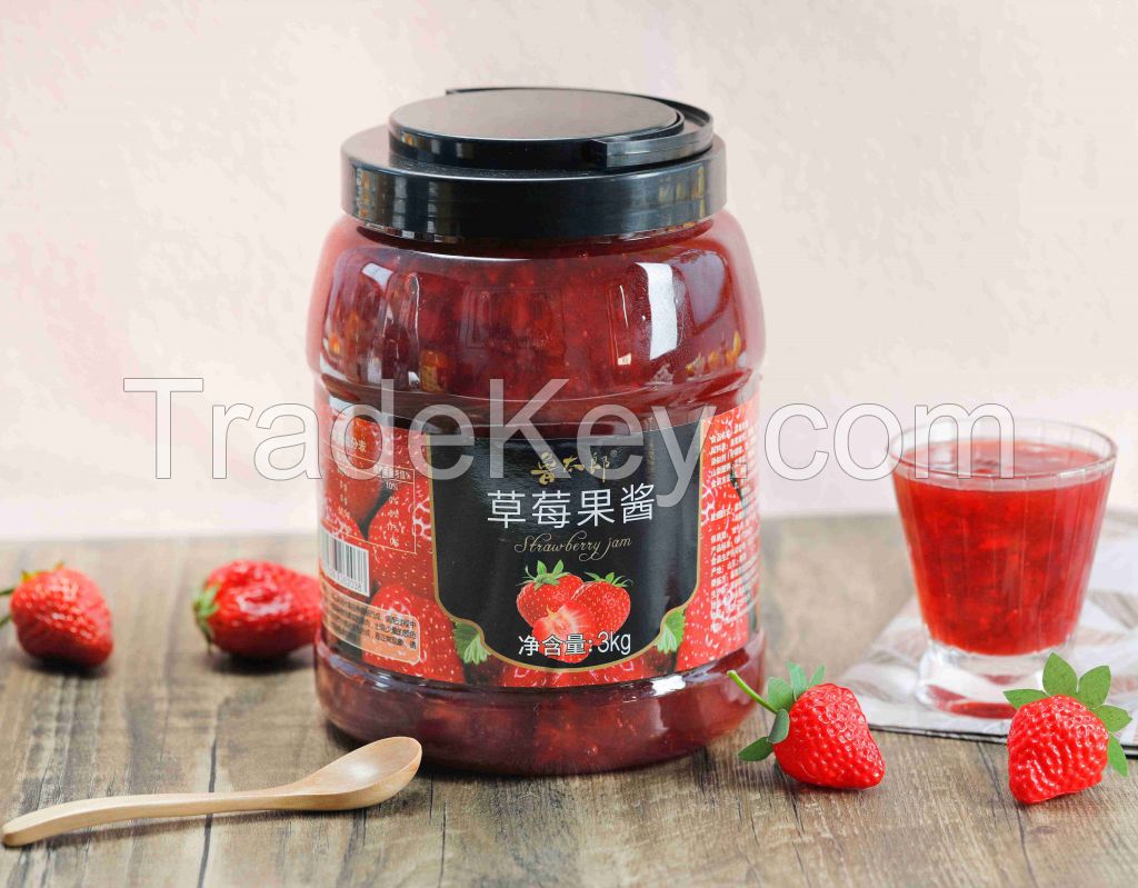 Strawberry Fruit Jam 3kg bottles Puree Pulp Jam