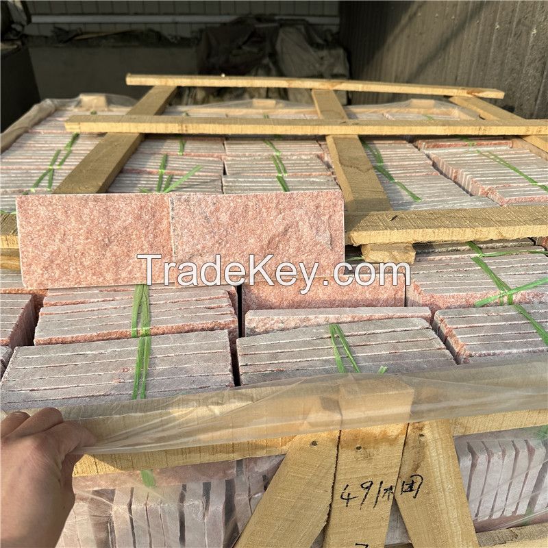 Pretty in Pink | pink cultural stone, mushroom stone, pink stone panel