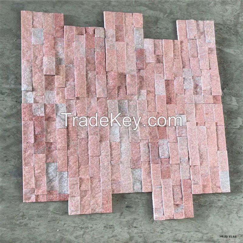 Pretty in Pink | pink cultural stone, mushroom stone, pink stone panel