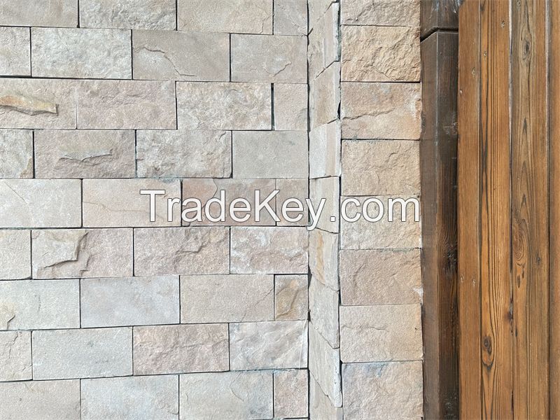 BLUSH Pink cultured stone wall thin stone pink stone veneer