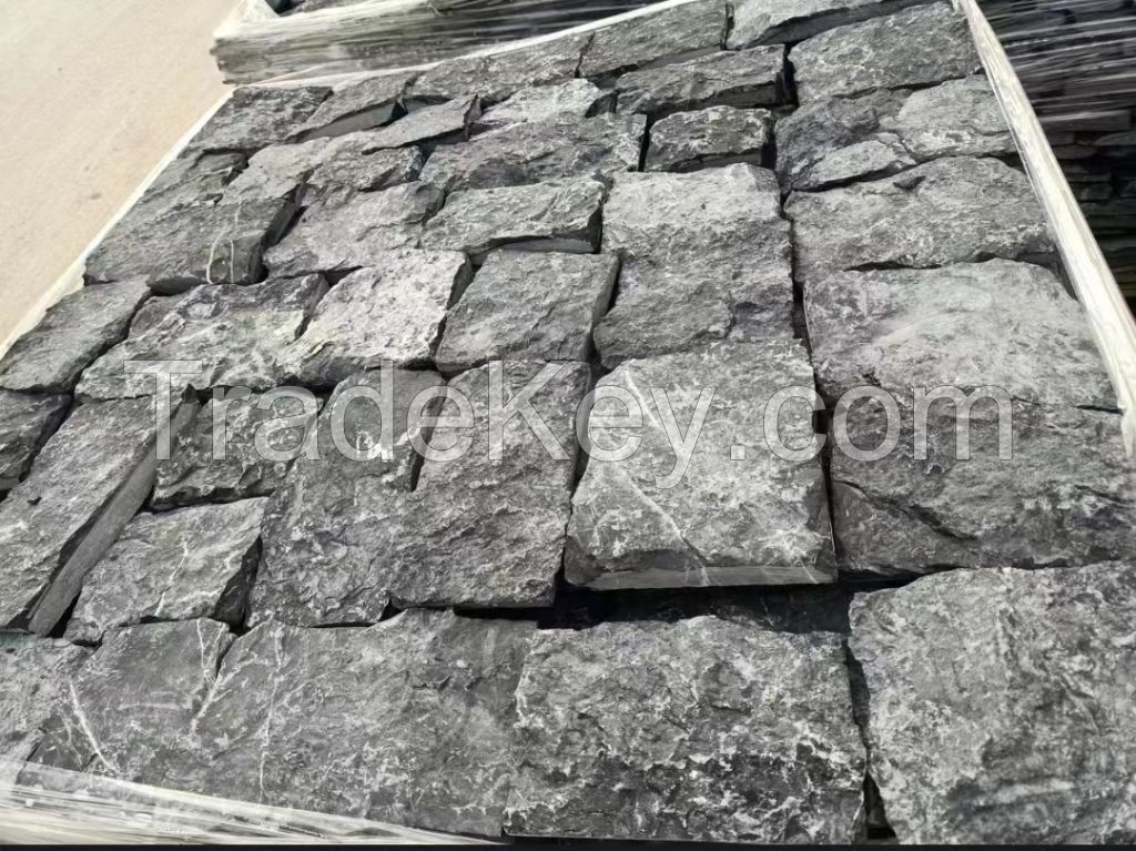 DARKSIDE black cultural stone natural slate for landscaping ledgestone fireplace with stacked stone