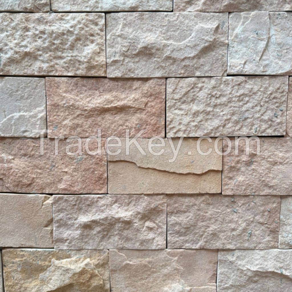 BLUSH Pink cultured stone wall thin stone pink stone veneer