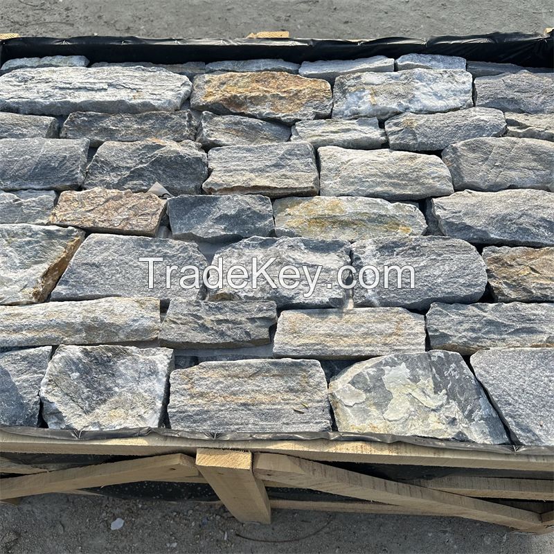 blue ledge stone wall panel for decoration blue cultured stone veneer architectural design