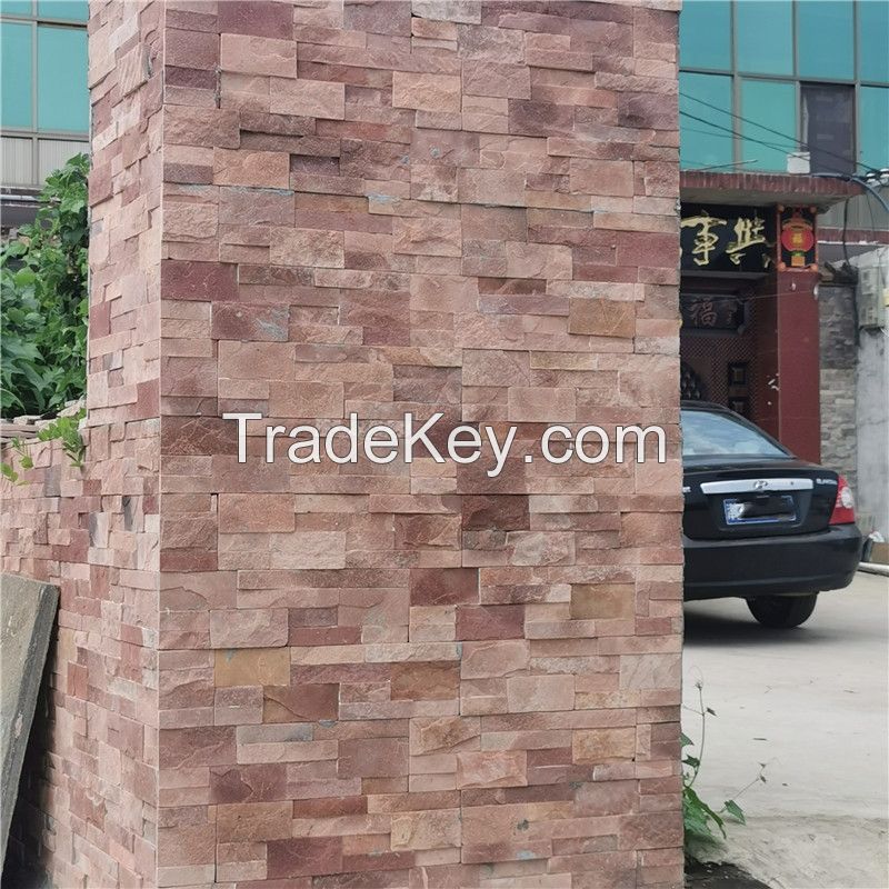 Red sandstone rock for decoration bricks for landscaping ledge stone tile extrior