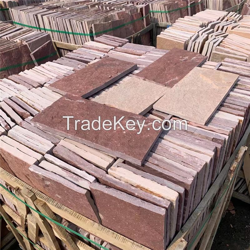 Red sandstone rock for decoration bricks for landscaping ledge stone tile extrior