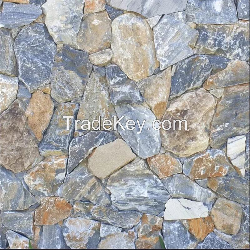 blue ledge stone wall panel for decoration blue cultured stone veneer architectural design