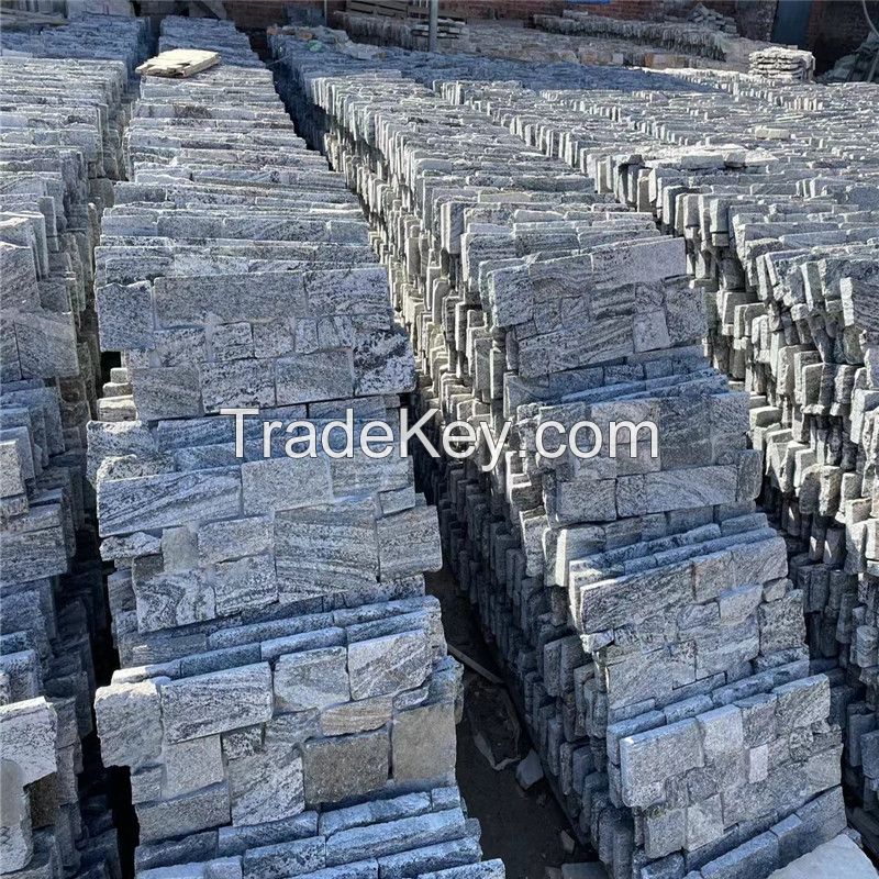 Navy blue cultured stone for extrior walls Blue decoration quartz 