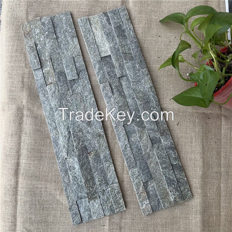 black natural stone veneer wall stone panel for garden decoration