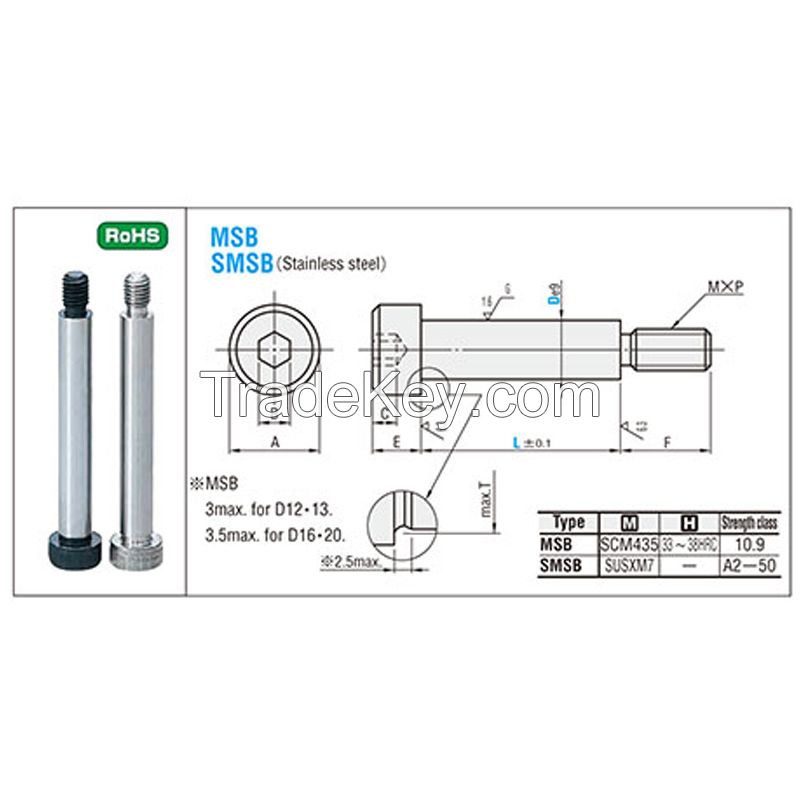 Stripper Bolts Male Threads MSB4*10