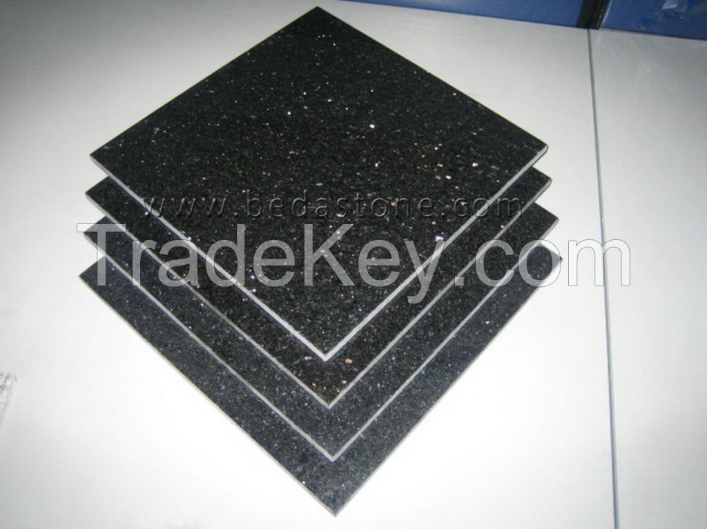 Black Galaxy Granite Tiles Polished