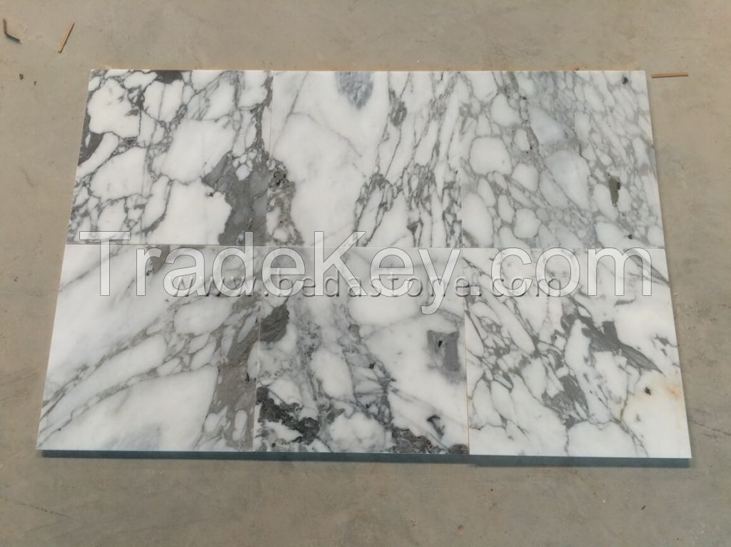 Alaska Cloud White Marble Tiles