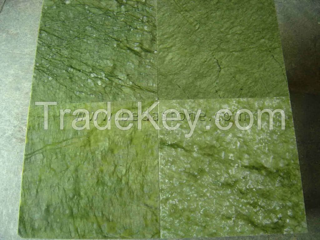 Green Marble Tiles Bathroom Floor