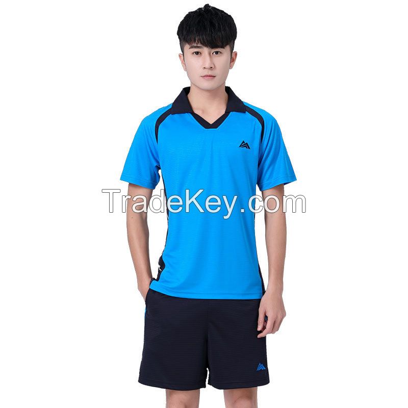 Custom men's t-shirts, shorts, breathable volleyball jerseys, badminton tops, badminton apparel