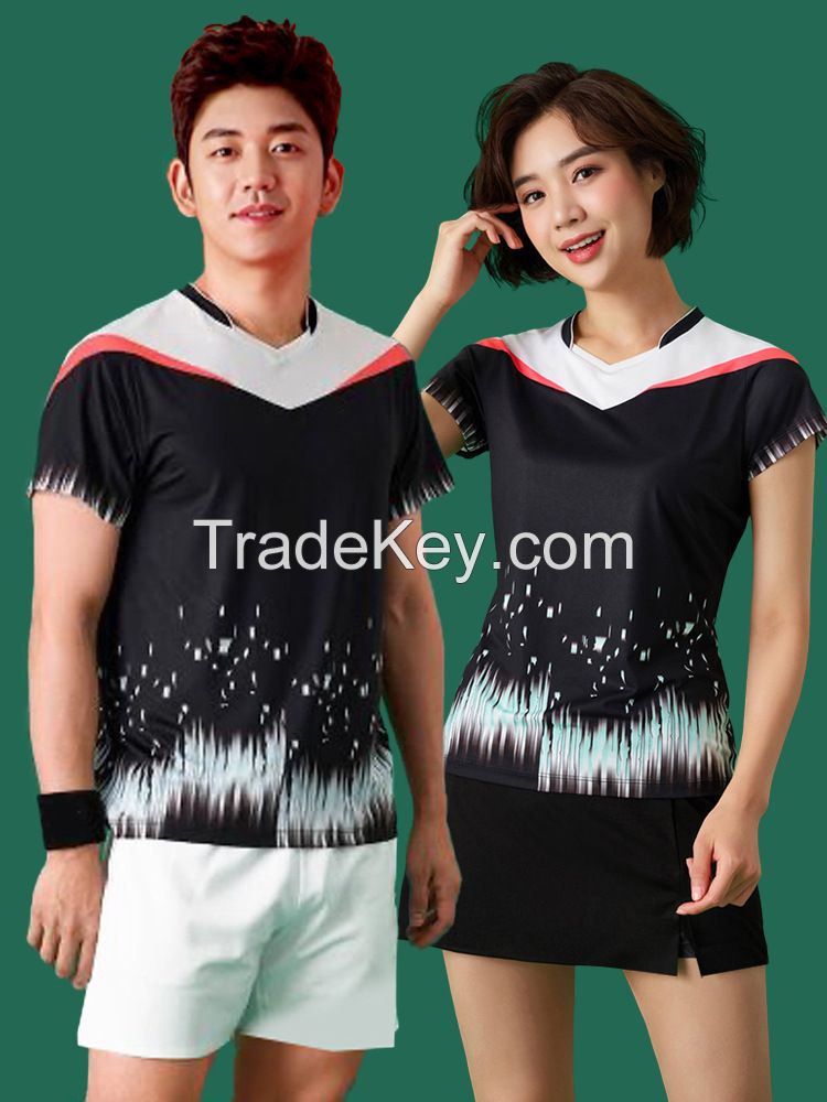 Fast Drying Breathable Personalized Customized Sublimation Badminton Apparel Fast Drying Tennis Shirt