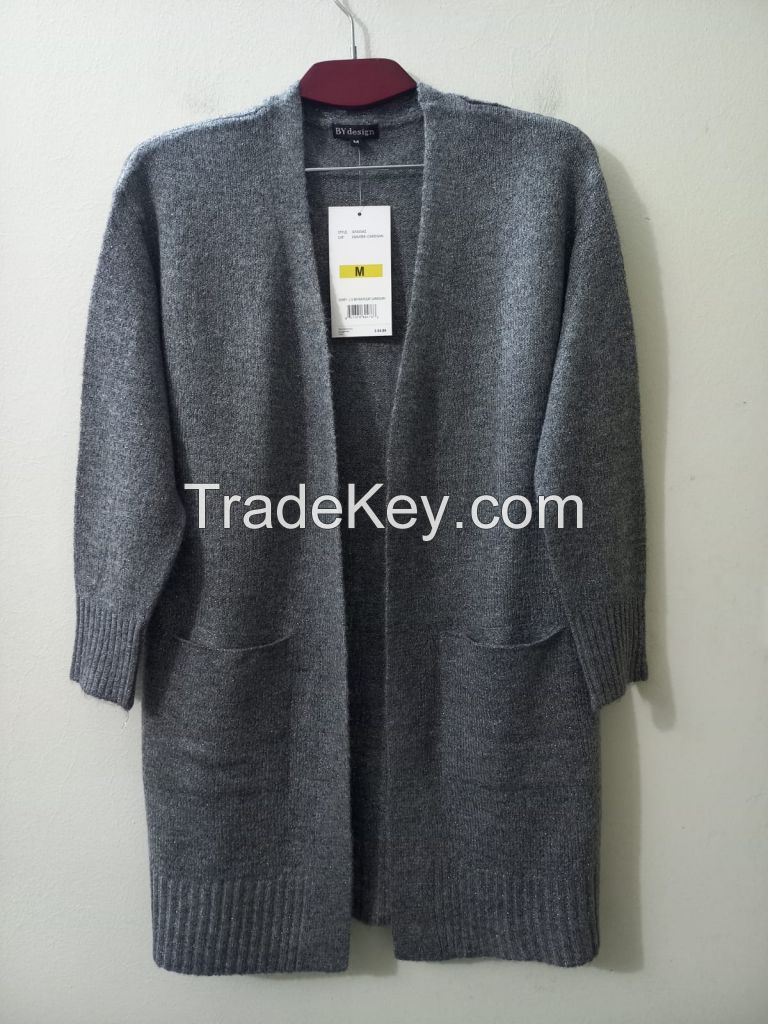 LADIES OPEN LONG CARDIGAN 