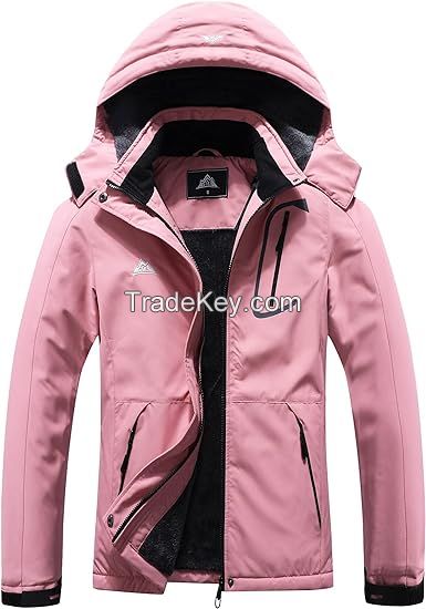 Women's Plus Size Warm Winter Coat Hooded Waterproof Ski Jacket Mountain Windbreaker Coats