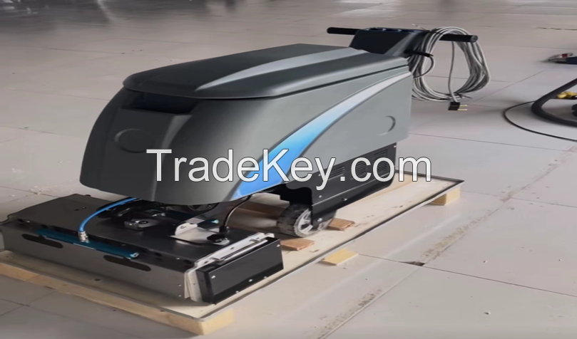 Escalator cleaning machine