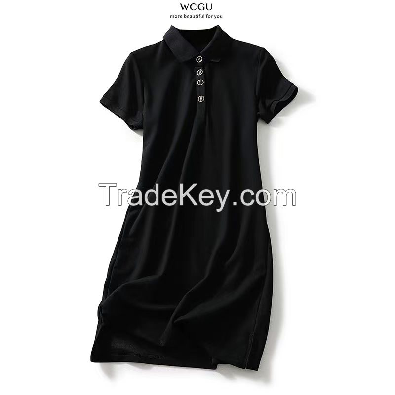 Mid-length straight T-shirt skirt