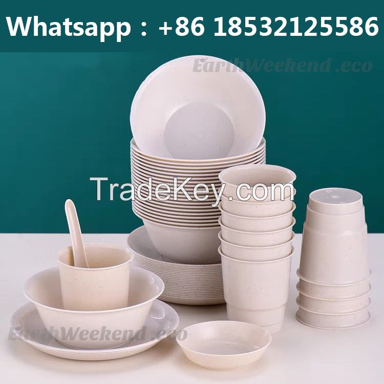 Biodegradable rice husk tableware