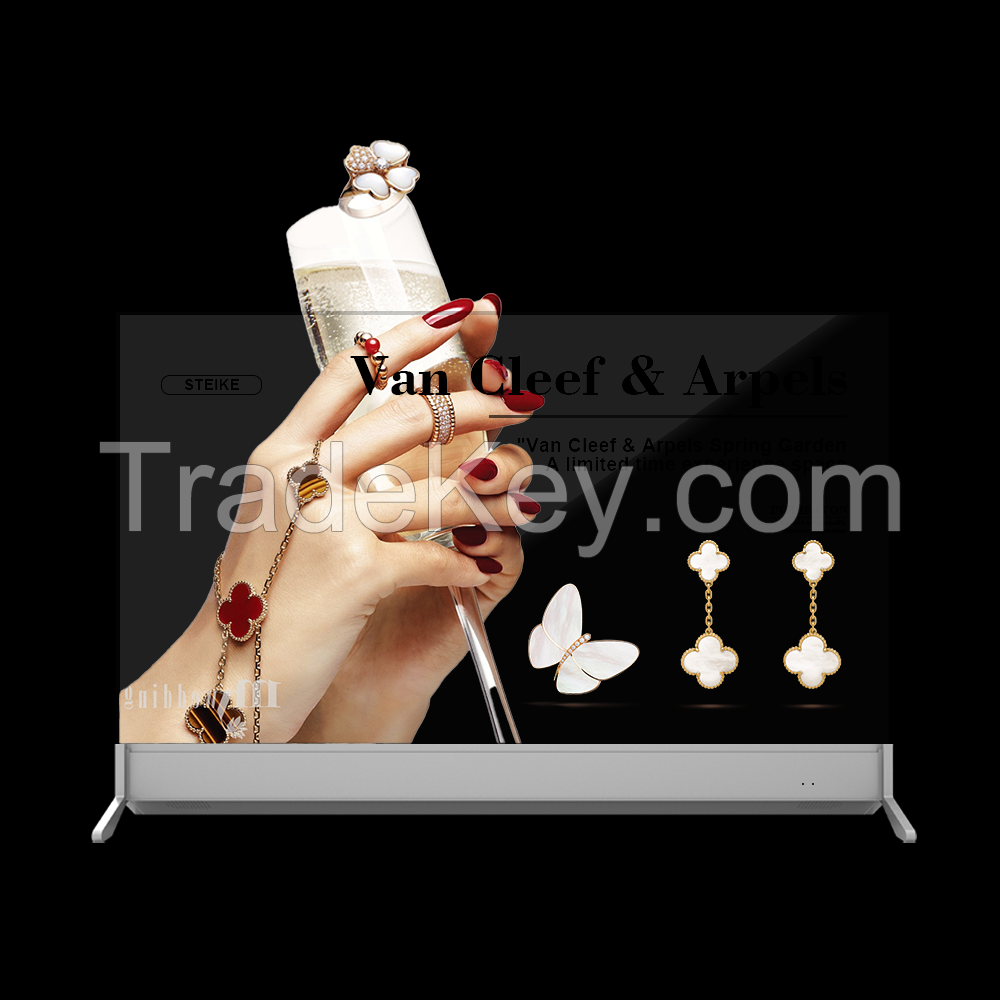 CEOLED Display RK-O55-ZTP2-Y 55-Inch Transparent OLED Display with y-Type Desktop Stand