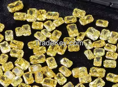 Wholesale Yellow Cultivated Diamond Artificial Synthetic Diamond HPHT Diamond